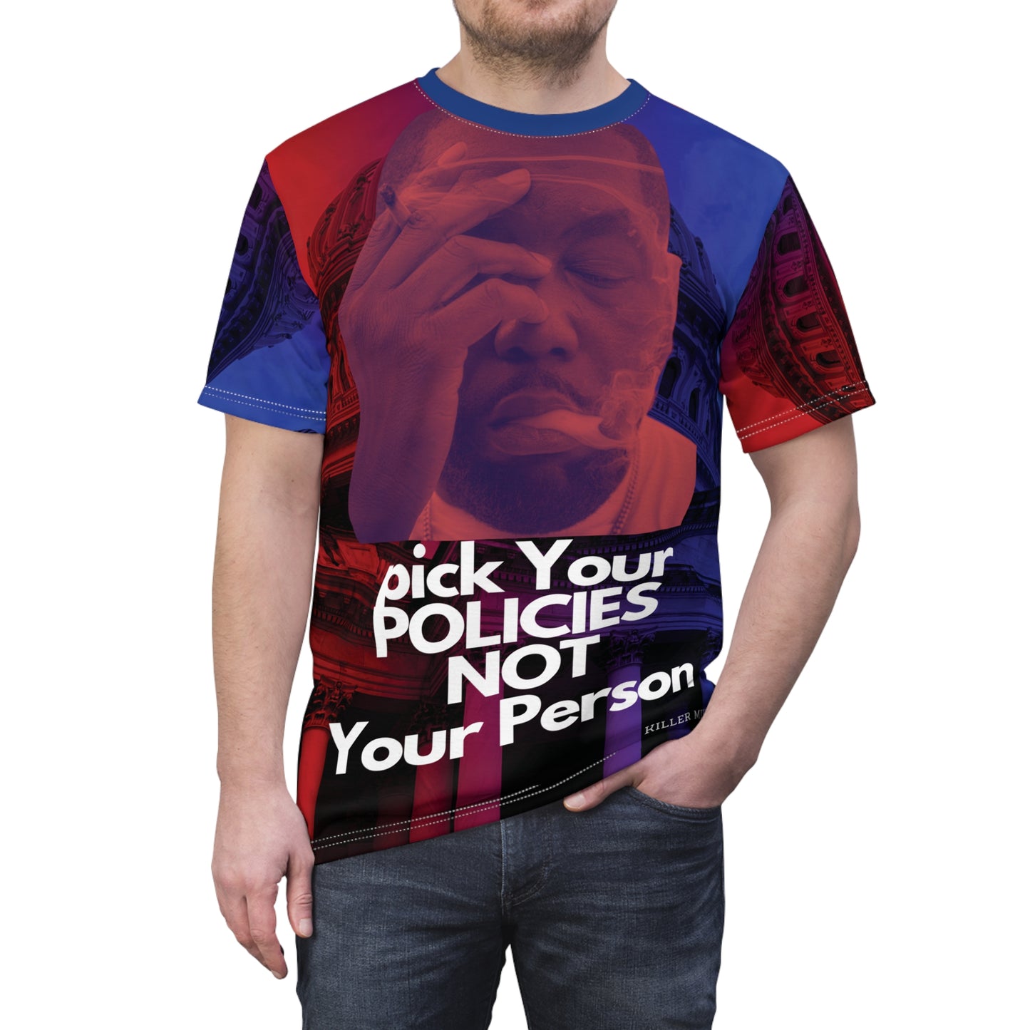 PICK YOUR POLICY - Unisex Cut & Sew Tee (AOP)